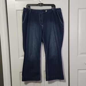 Vintage Spiegel Med Dark Wash Ankle Jeans Size‎ 16 Button Pockets Stretch Denim